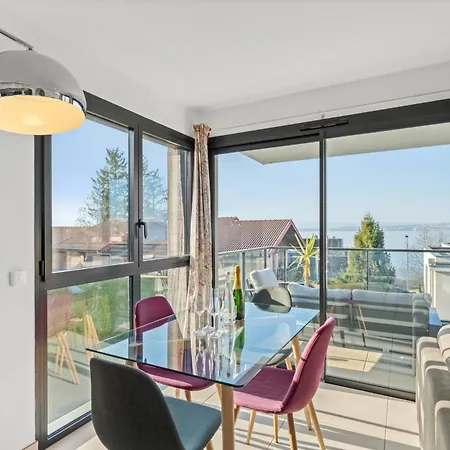 Apartman Bright Modern With View In Evian Neuvecelle